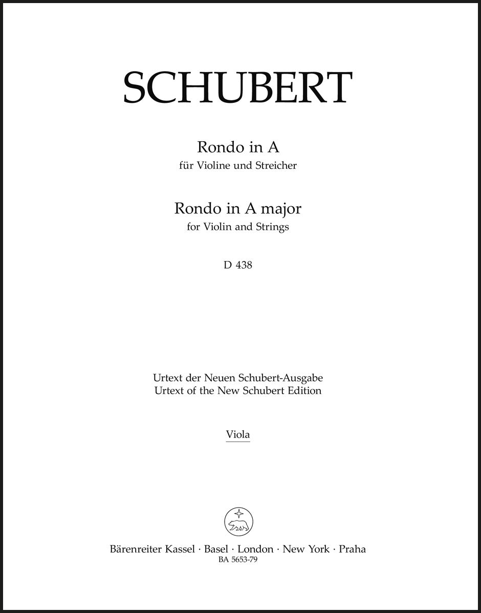 Schubert: Rondo in A Major, D 438
