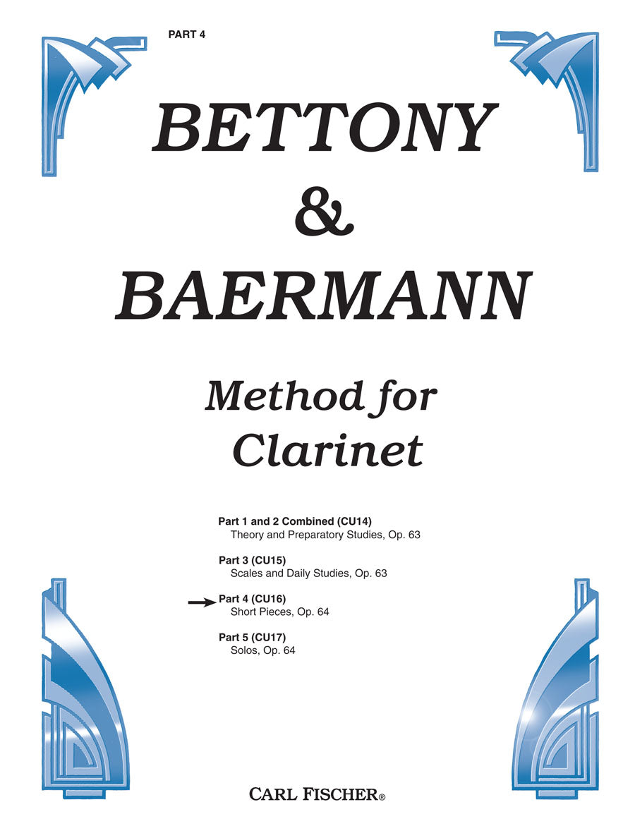 Baermann: Method for Clarinet - Part 4 (Short Pieces, Op. 64)
