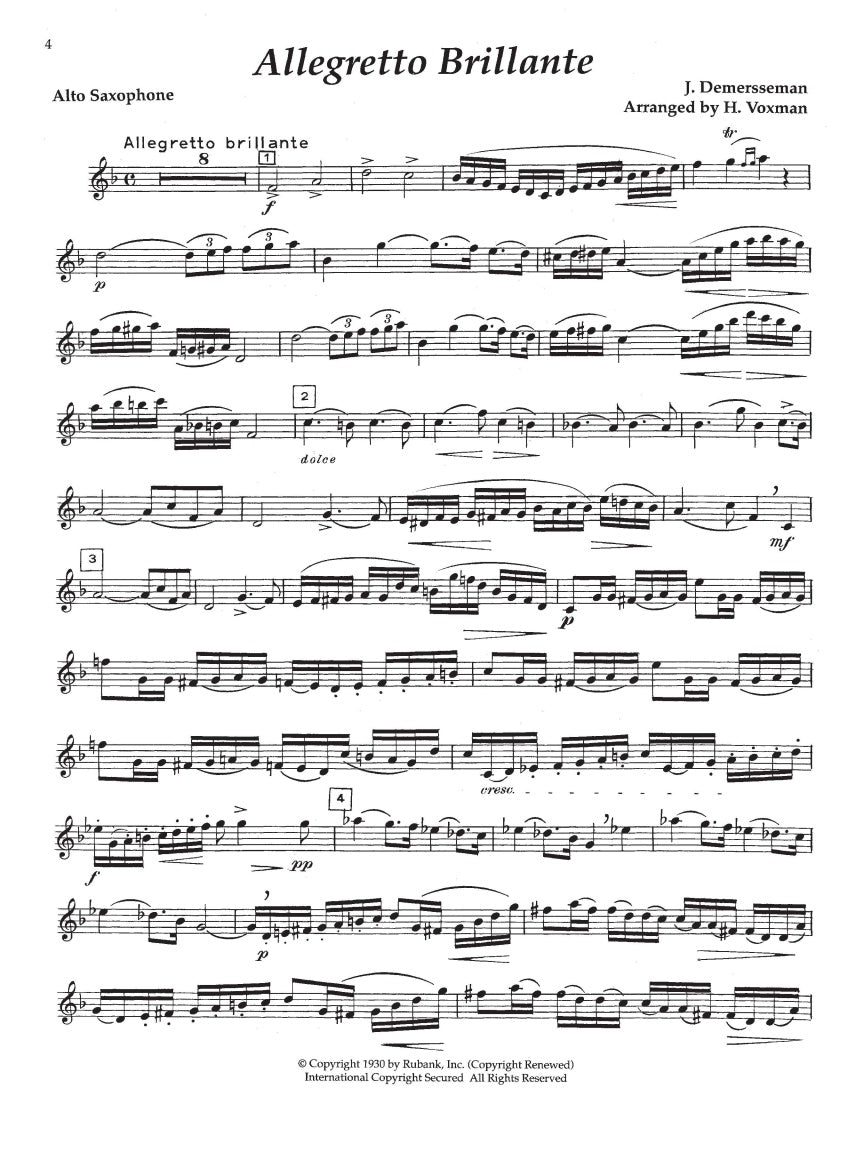 Rubank Book of Alto Saxophone Solos