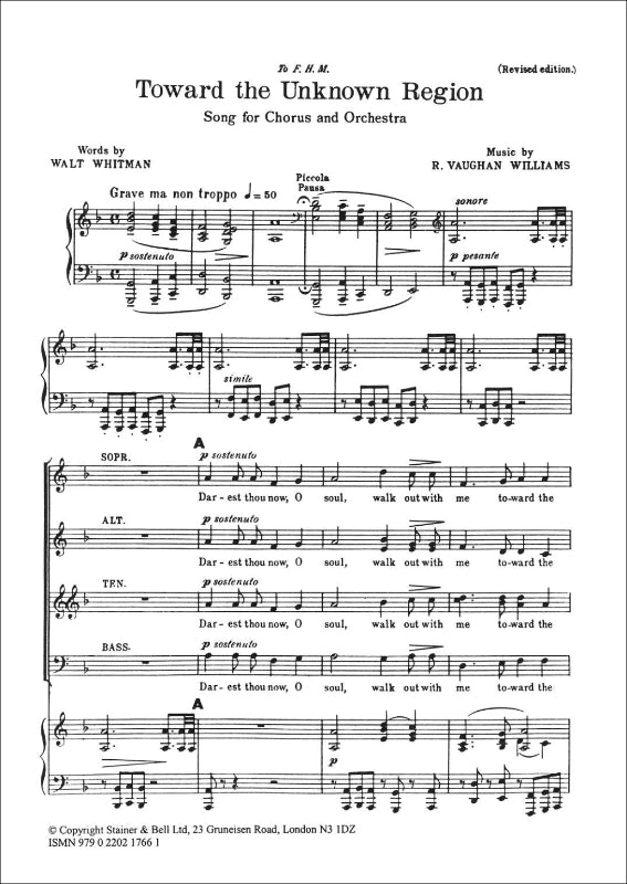 Vaughan Williams: Toward the Unknown Region