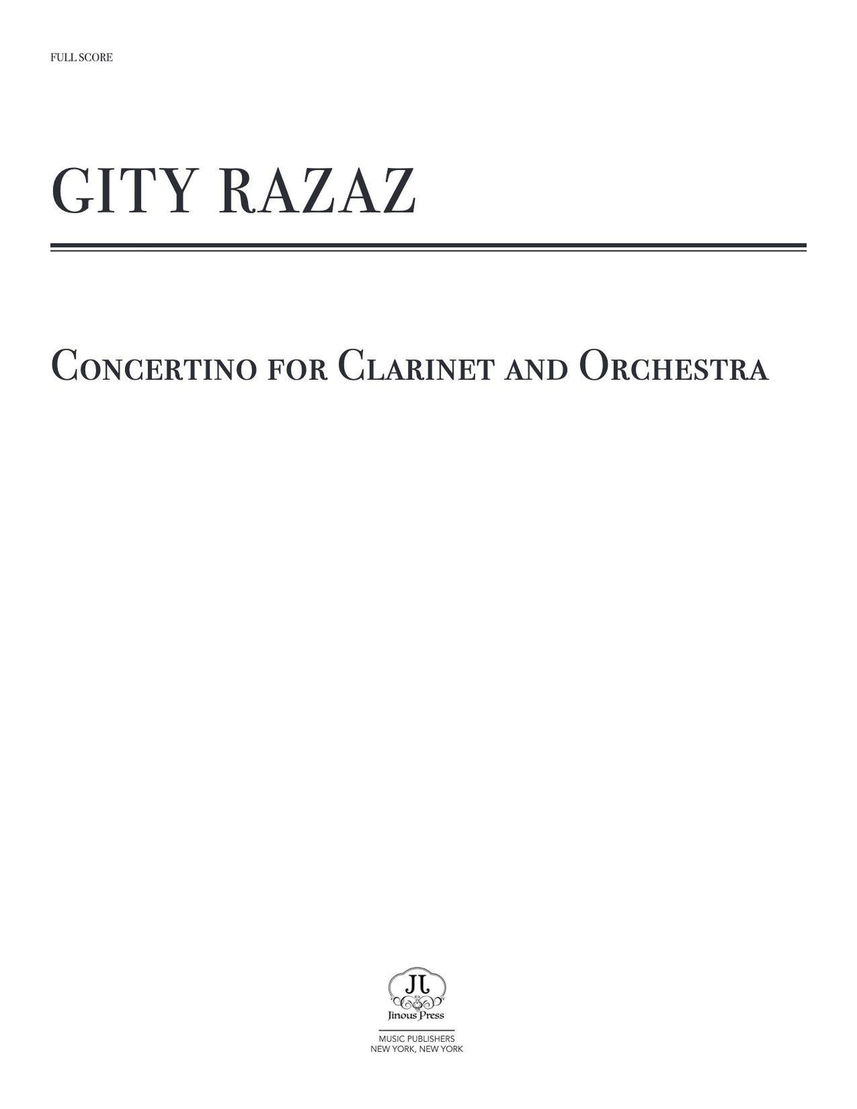 Razaz: Clarinet Concertino