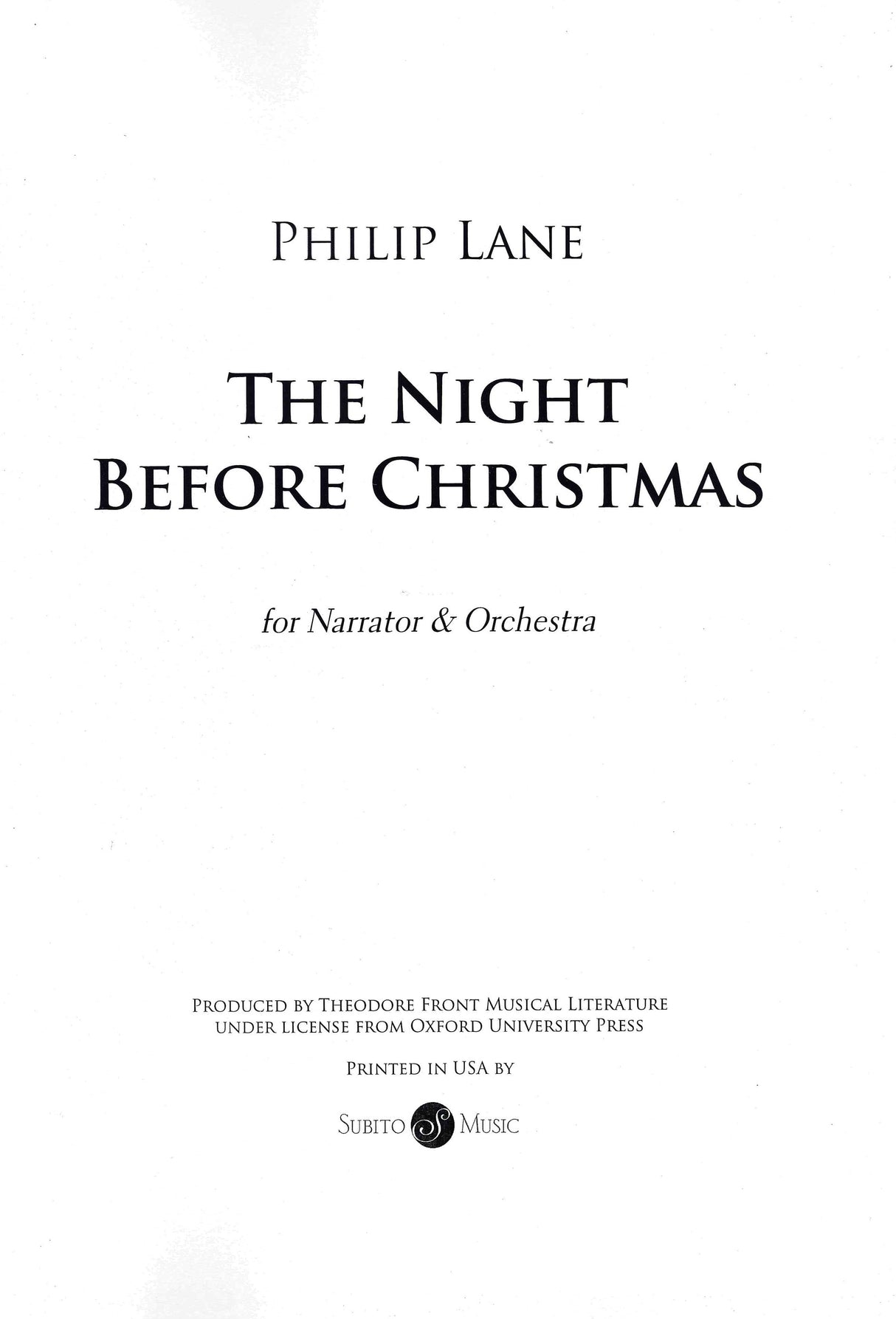Lane: The Night Before Christmas