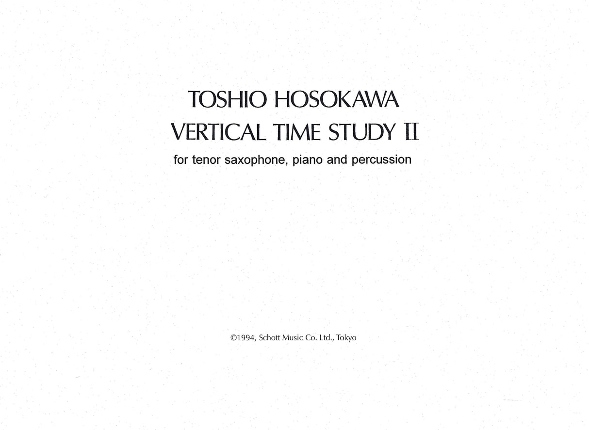 Hosokawa: Vertical Time Study II