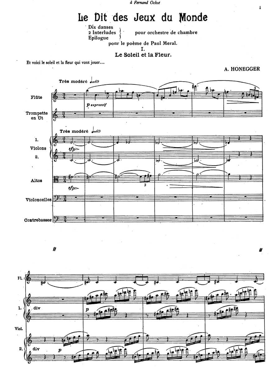 Honegger: Le Dit des jeux du monde, H 19