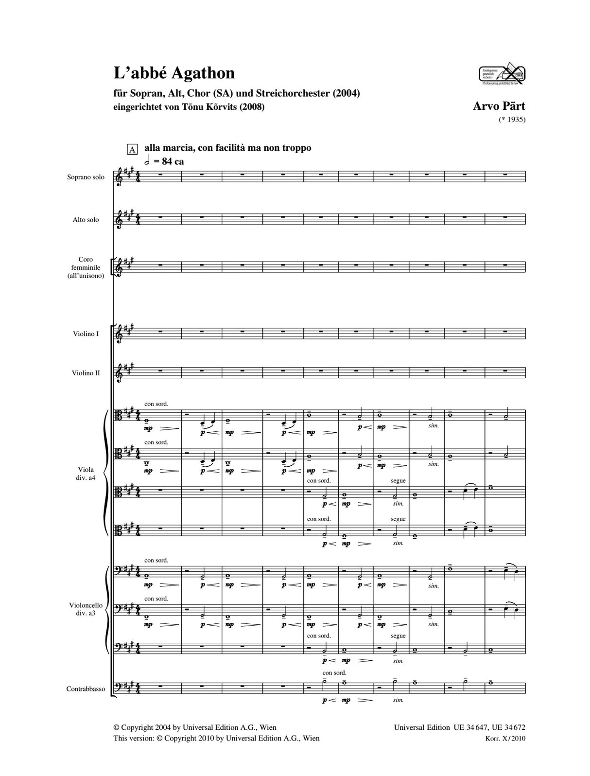 Pärt: L'Abbé Agathon