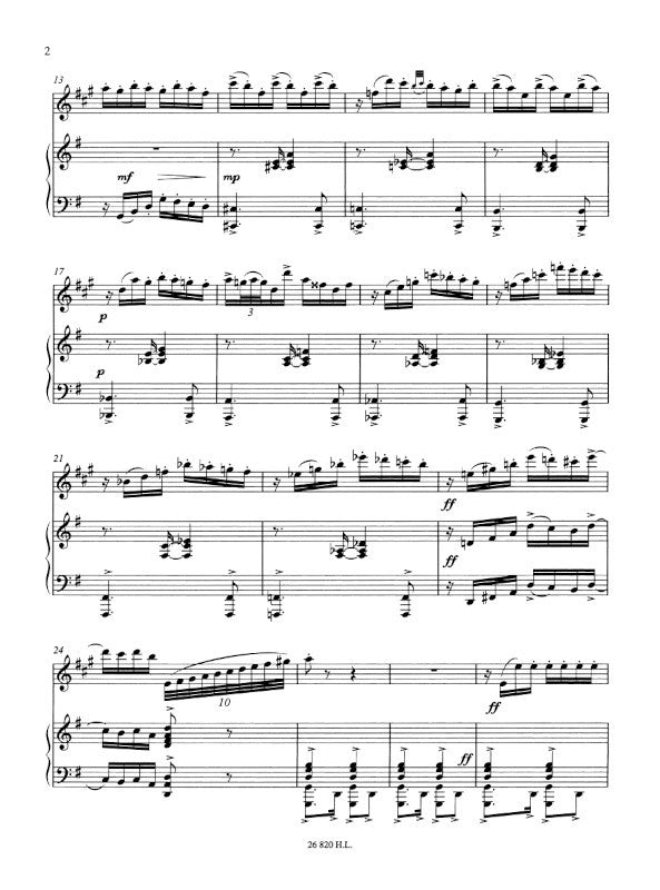 Piazzolla: Histoire du tango (for soprano sax and piano)