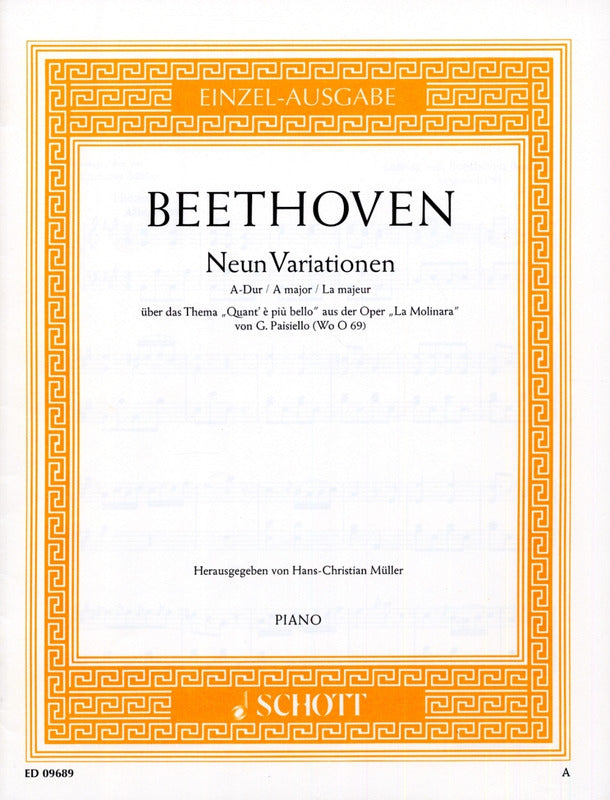 Beethoven: 9 variations on "Quant'è più bello" from Paisiello's "La Molinara", WoO 69