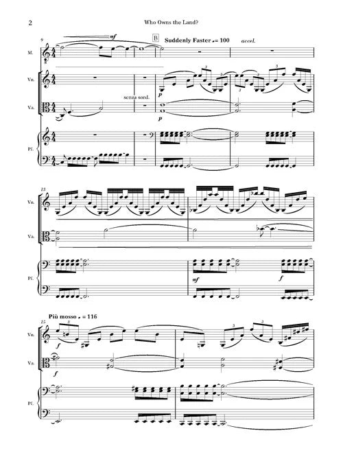 Mazzoli: Who Owns the Land? (Version for Tenor & Ensemble)