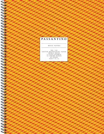 Passantino Manuscript Paper - Guitar, 9" x 12"