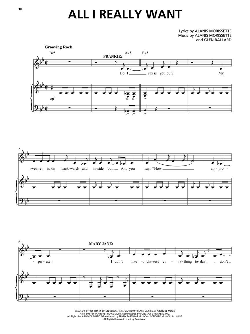 Jagged Little Pill - Vocal Selections