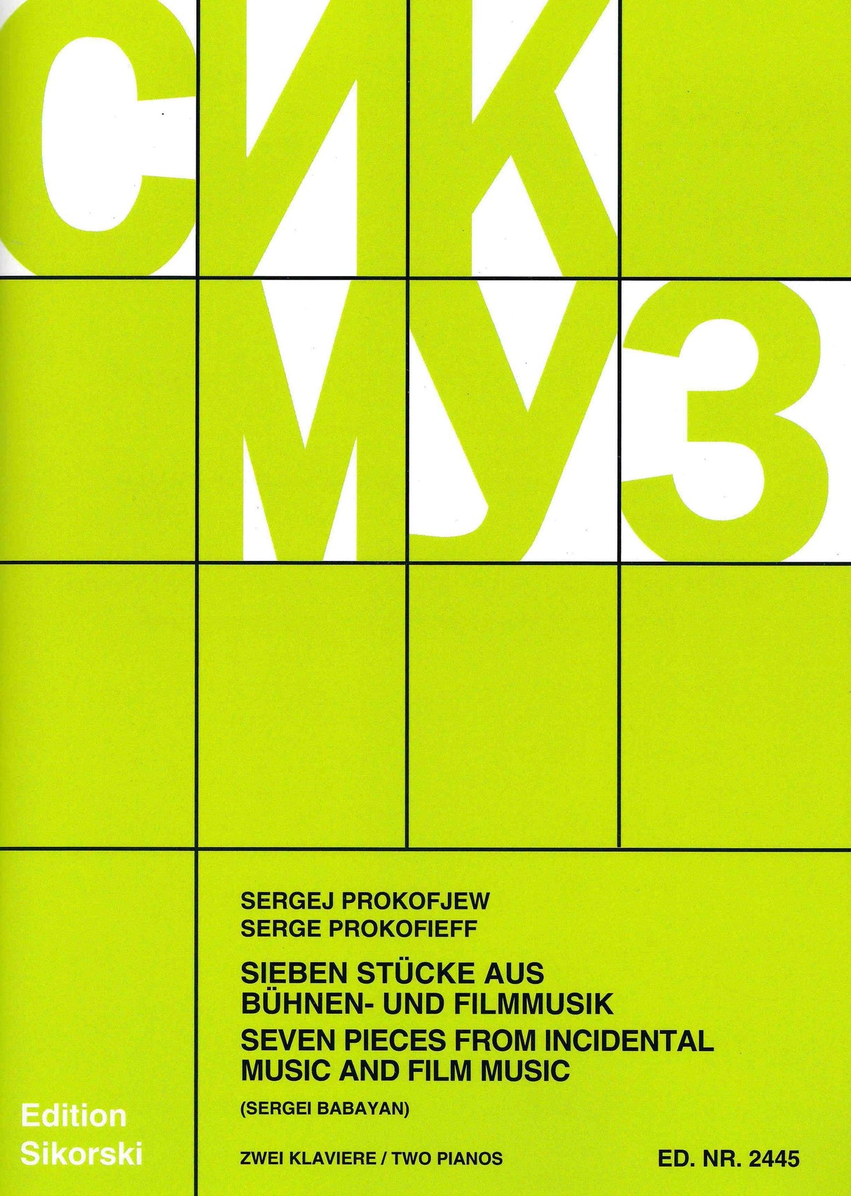 Prokofiev: 7 Pieces From Stage and Film Music (arr. for 2 pianos)