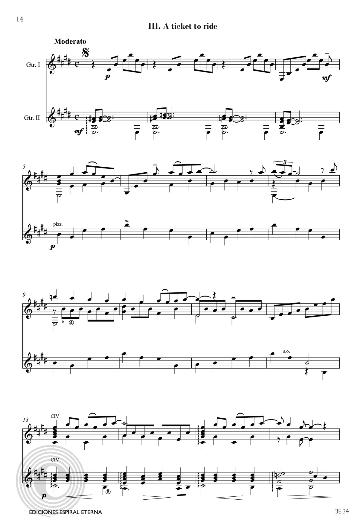 Brouwer: Beatlerianas (Version for 2 Guitars)