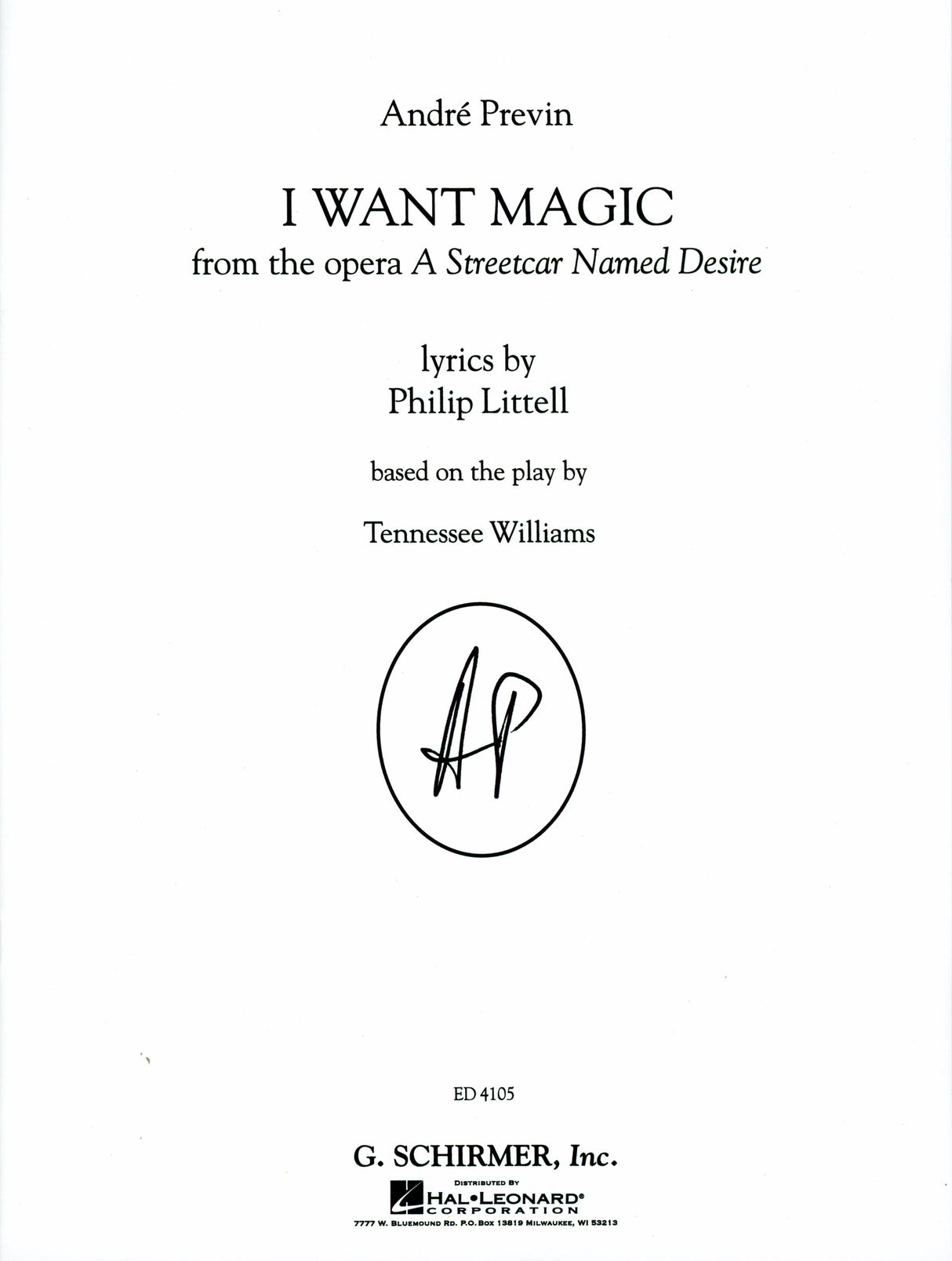 Previn: I Want Magic from A Street Car Named Desire