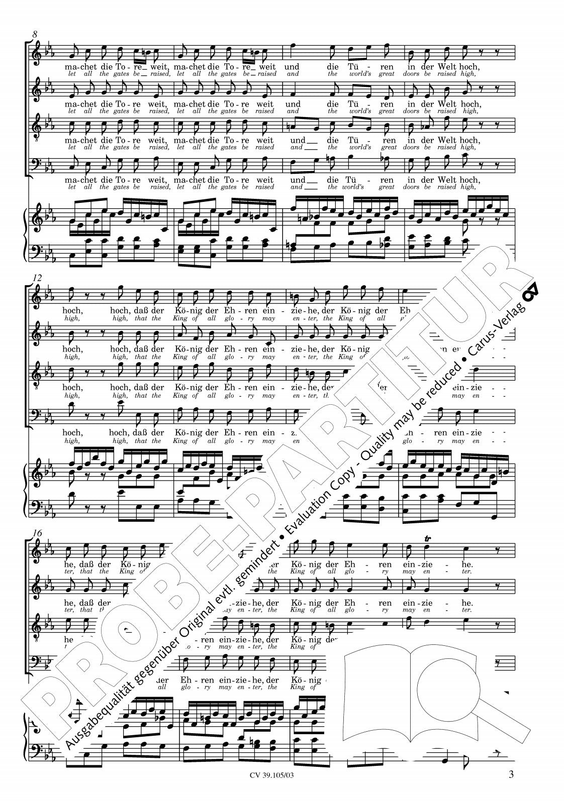 Telemann: Machet die Tore weit, TWV 1:1074