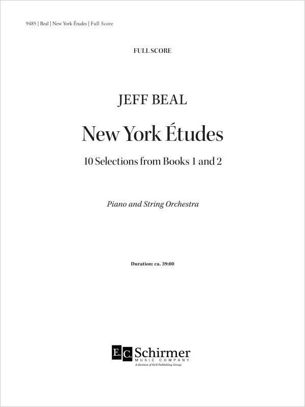 Beal: 10 New York Études (arr. for piano & string orchestra)