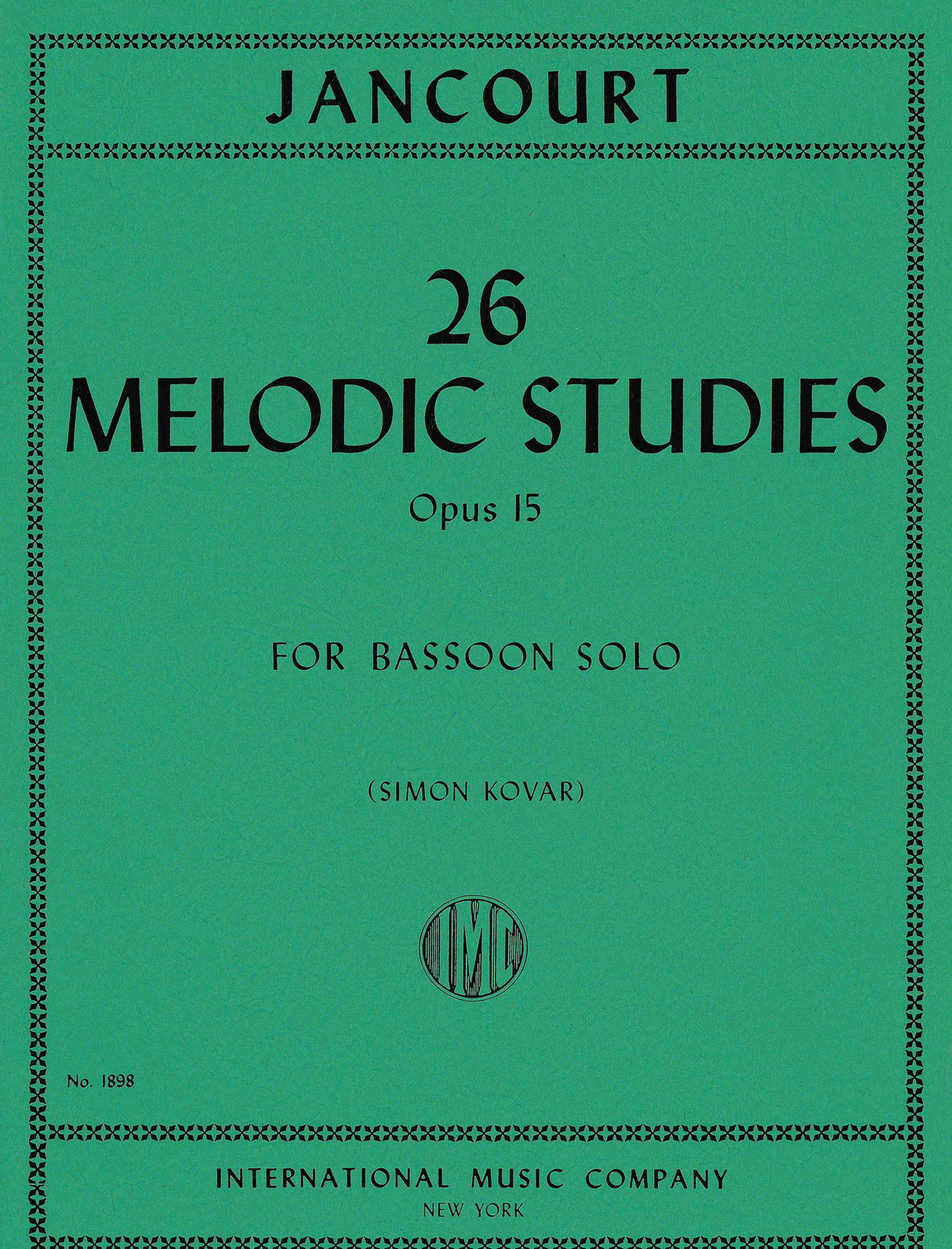 Jancourt: 26 Melodic Studies, Op. 15