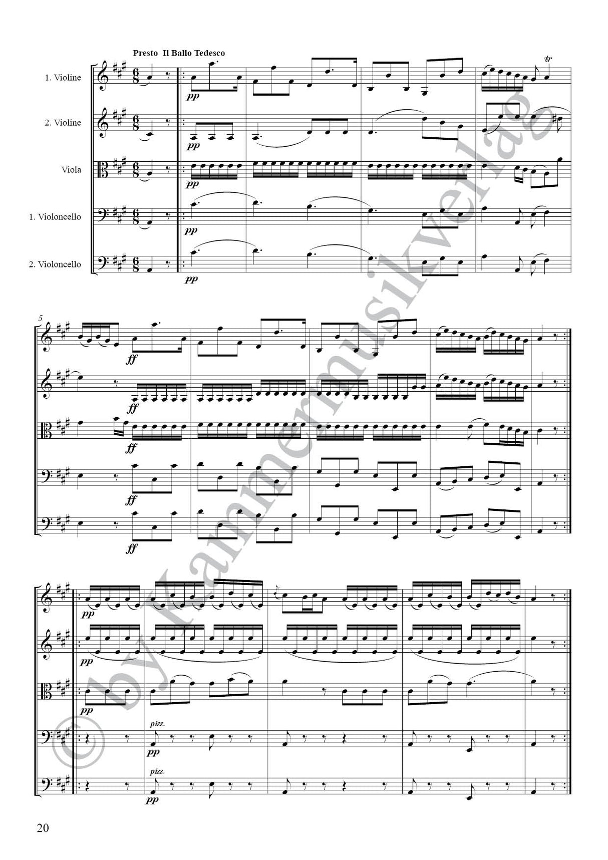 Boccherini: String Quintet in A Major, G 316, Op. 29, No. 4