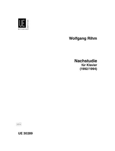 Rihm: nachstudie