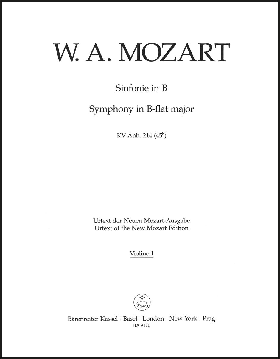 Mozart: Symphony in B-flat Major, K. Anh. 214 (45b)