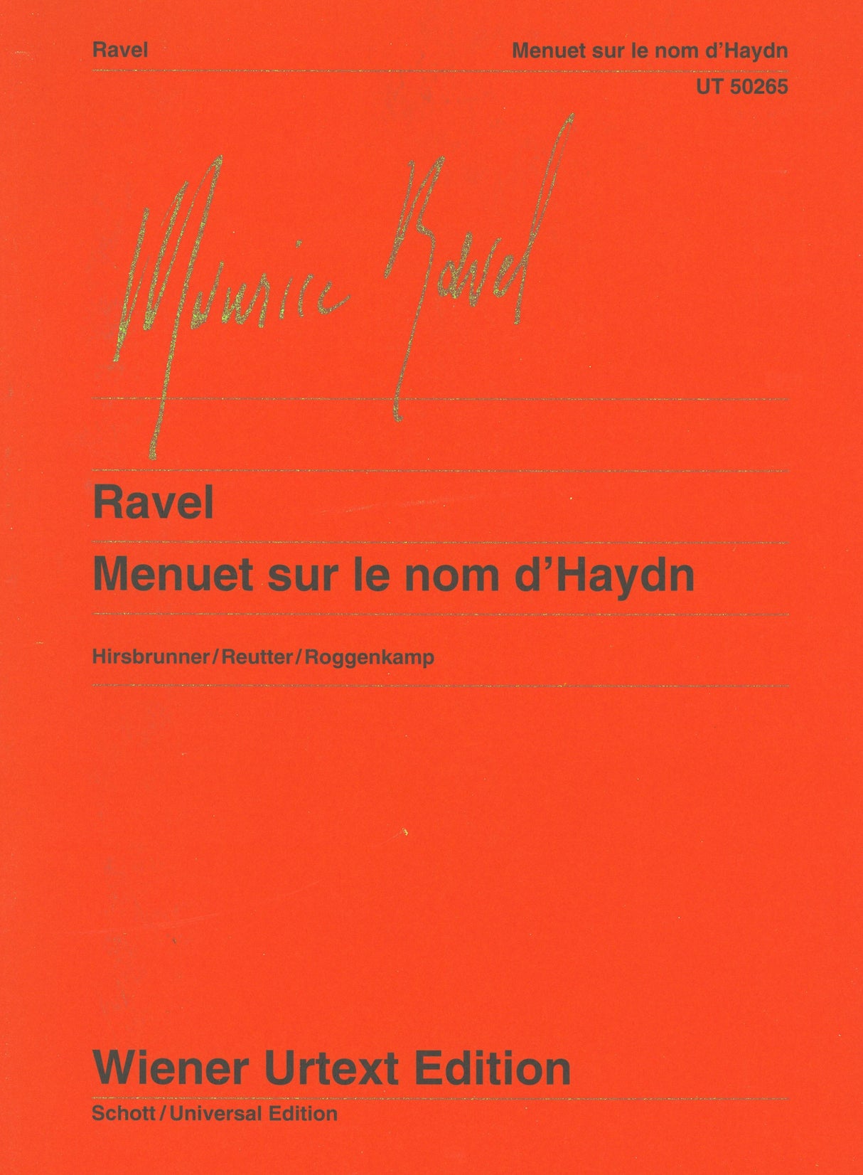 Ravel: Menuet Sur le Nom d'Haydn