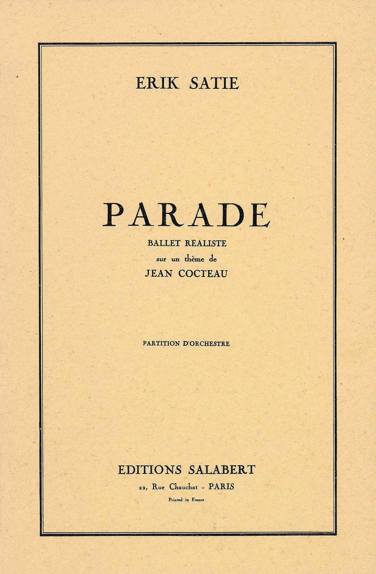 Satie: Parade