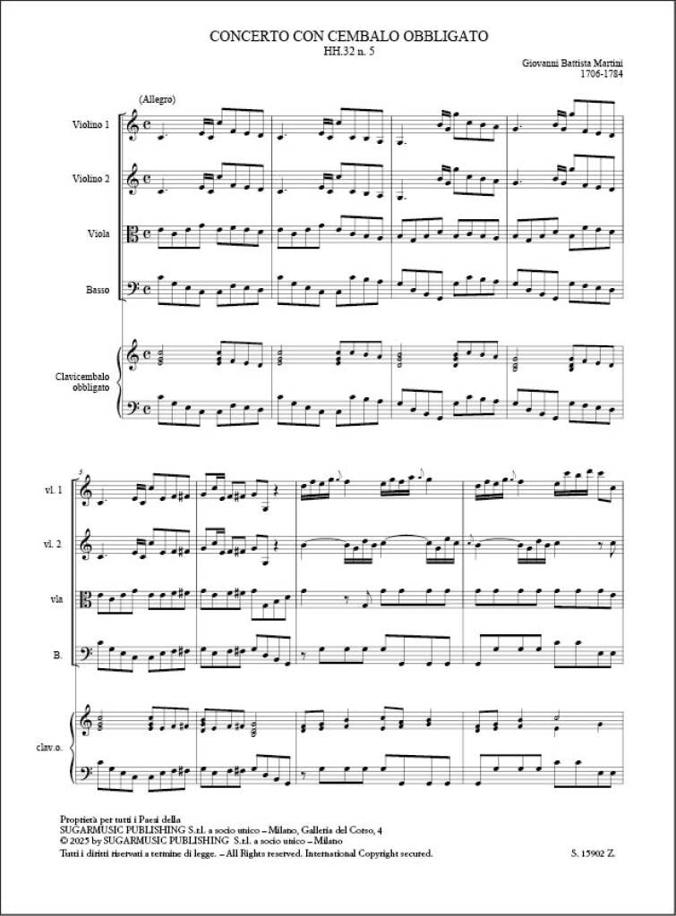 Martini: Harpsichord Concerto in C Major, HH.32, No. 5