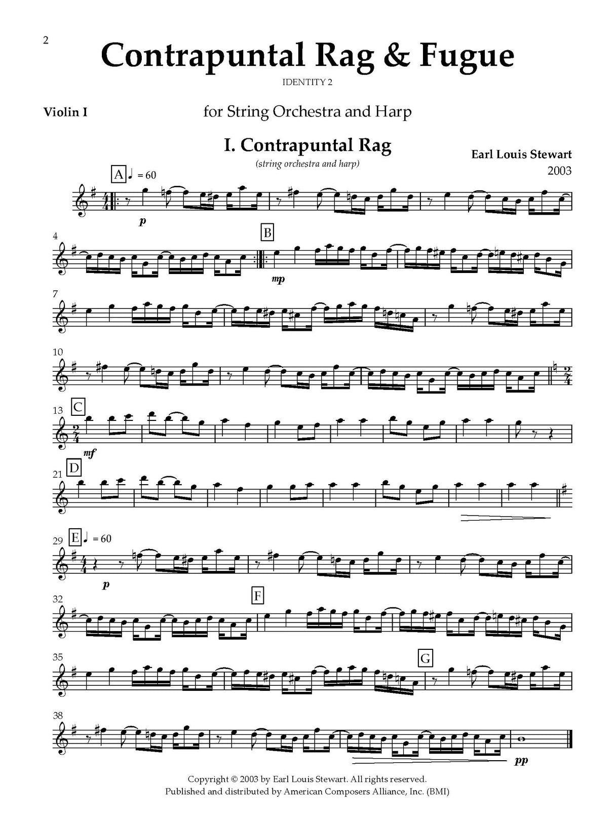 Stewart: Contrapuntal Rag & Fugue