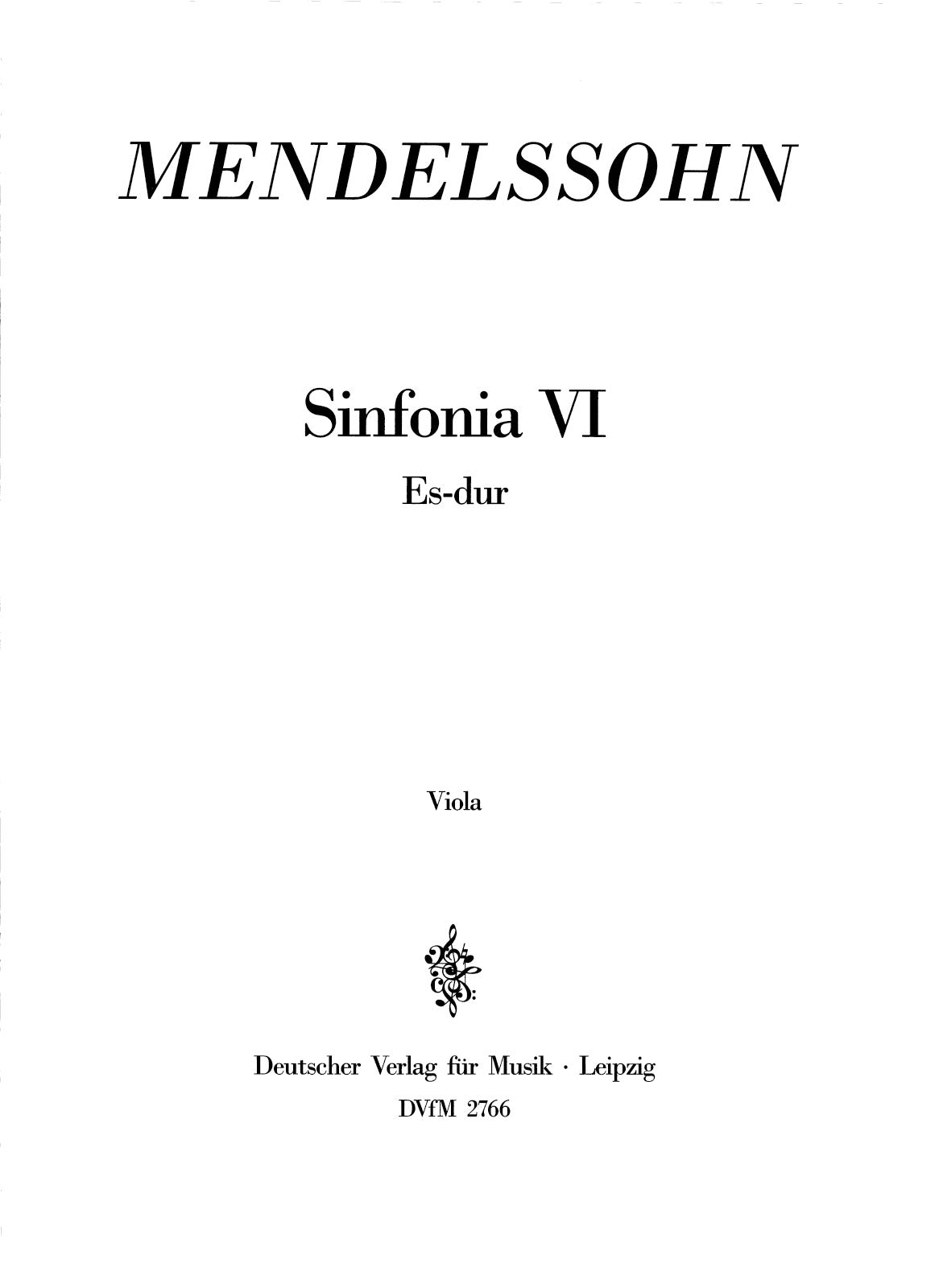 Mendelssohn: Sinfonia No. 6 in E-flat Major, MWV N 6