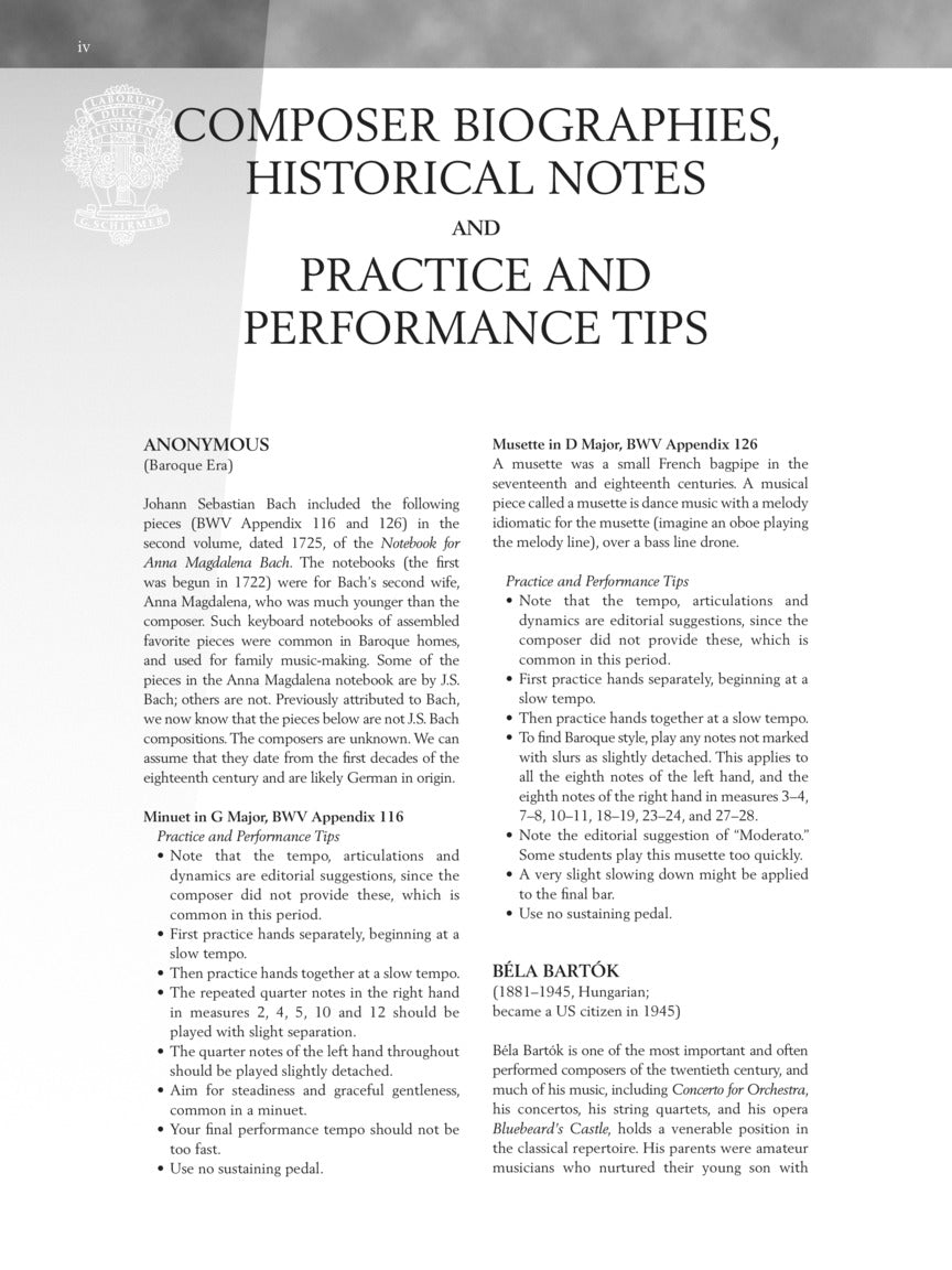Baroque to Modern: Early Intermediate Level