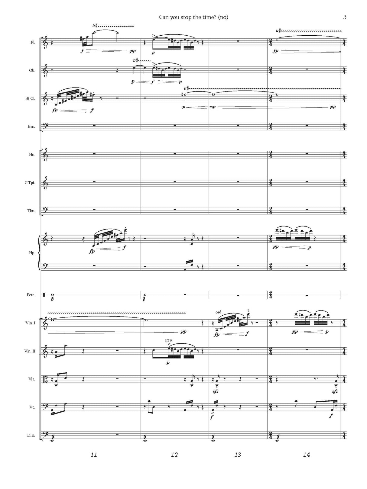 Sohn: Can you stop the time? (No) (Version for Chamber Orchestra)