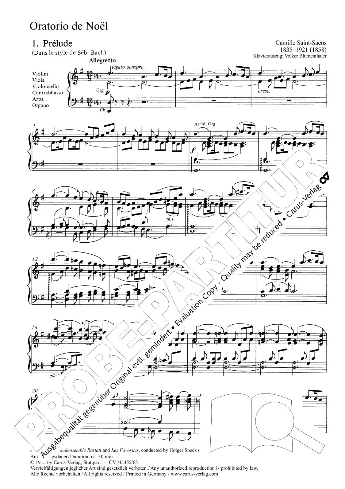 Saint-Saëns: Oratorio de Noël, Op. 12