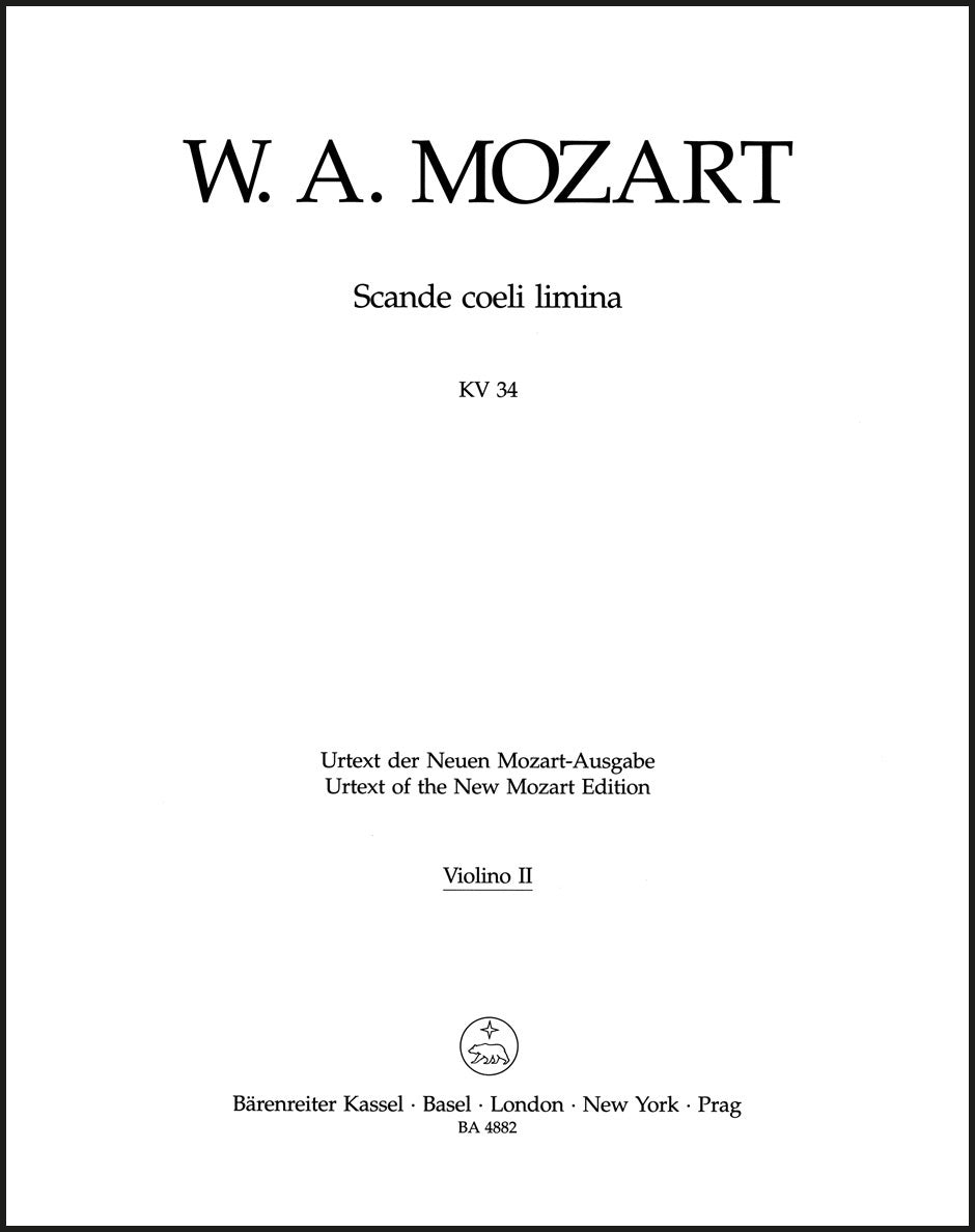 Mozart: Scande coeli limina, K. 34