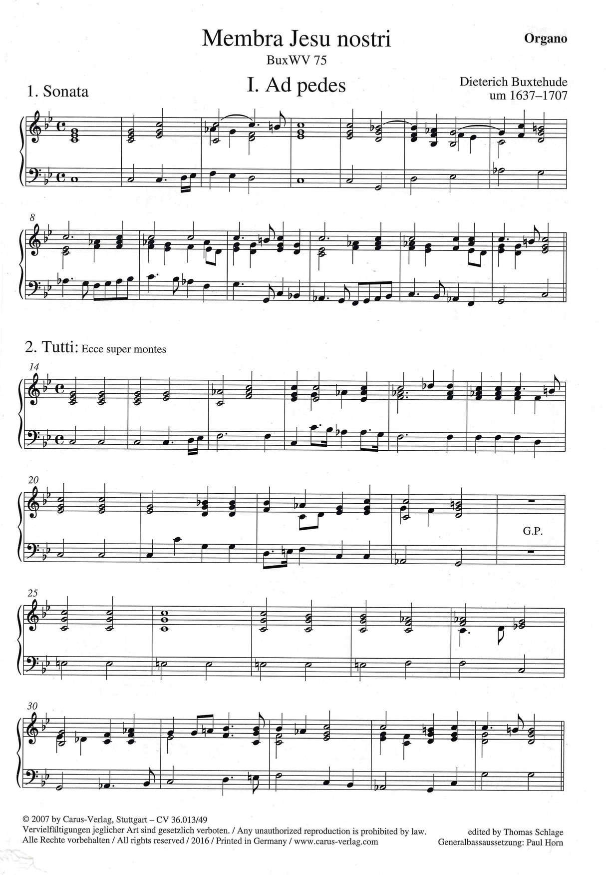 Buxtehude: Membra Jesu nostri, BuxWV 75