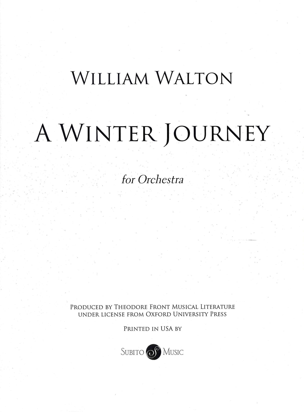 Walton: A Winter Journey