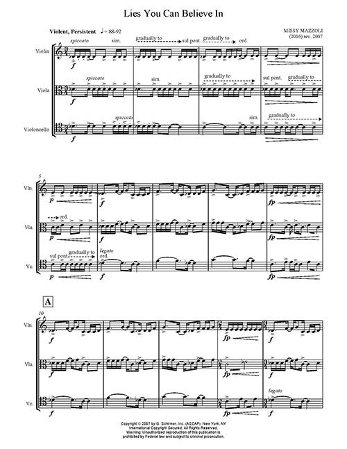 Mazzoli: Lies You Can Believe In