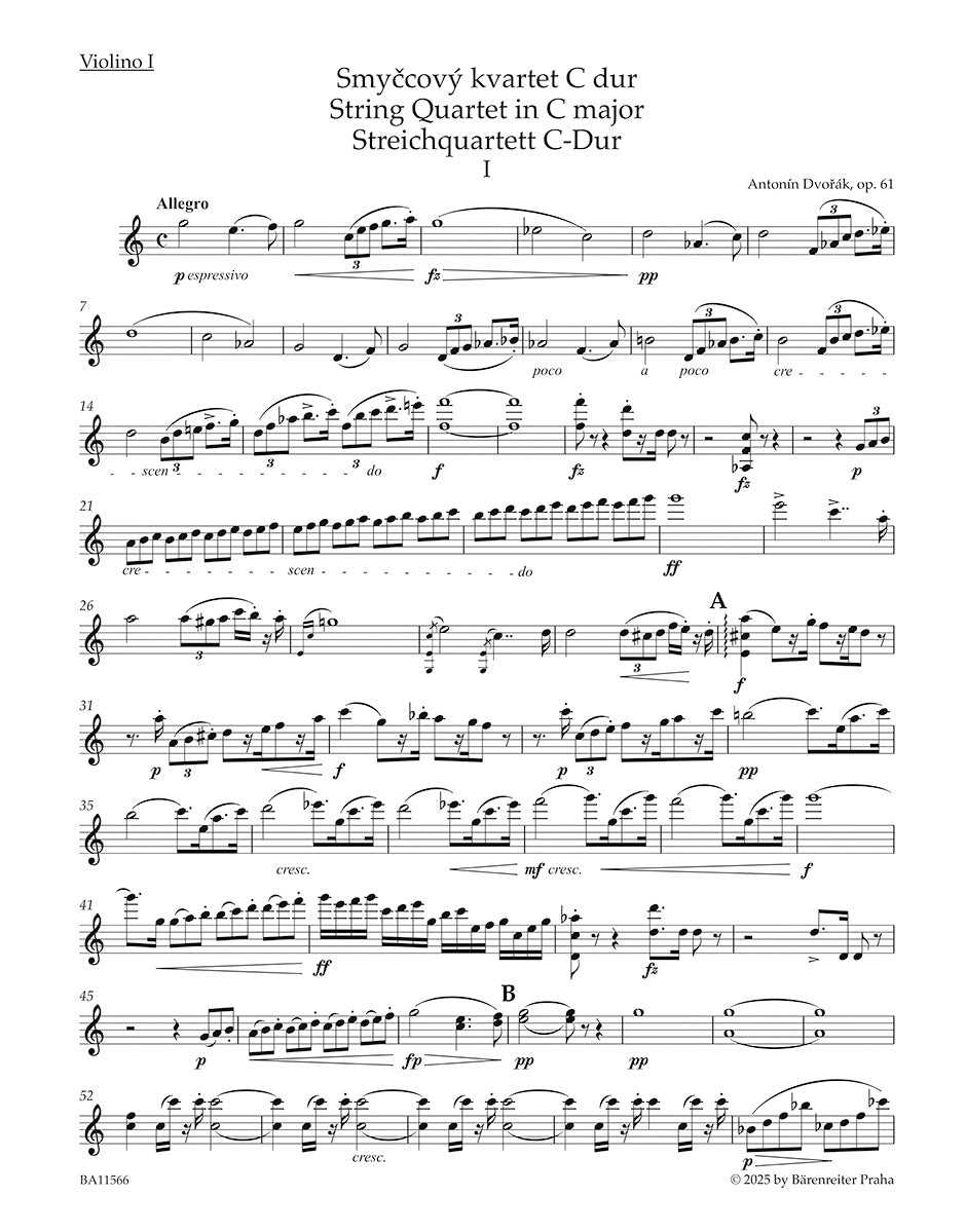 Dvořák: String Quartet No. 11 in C Major, Op. 61