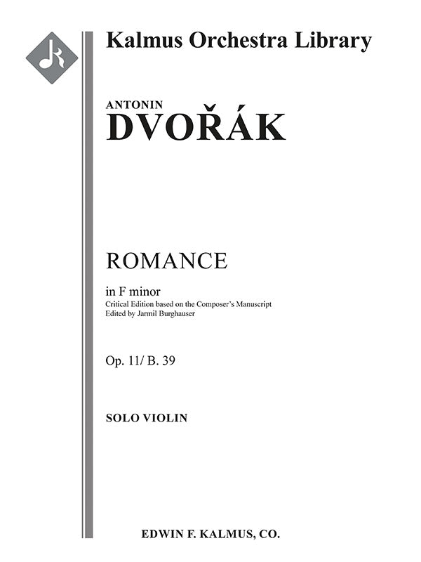 Dvořák: Romance in F Minor, B. 39, Op. 11