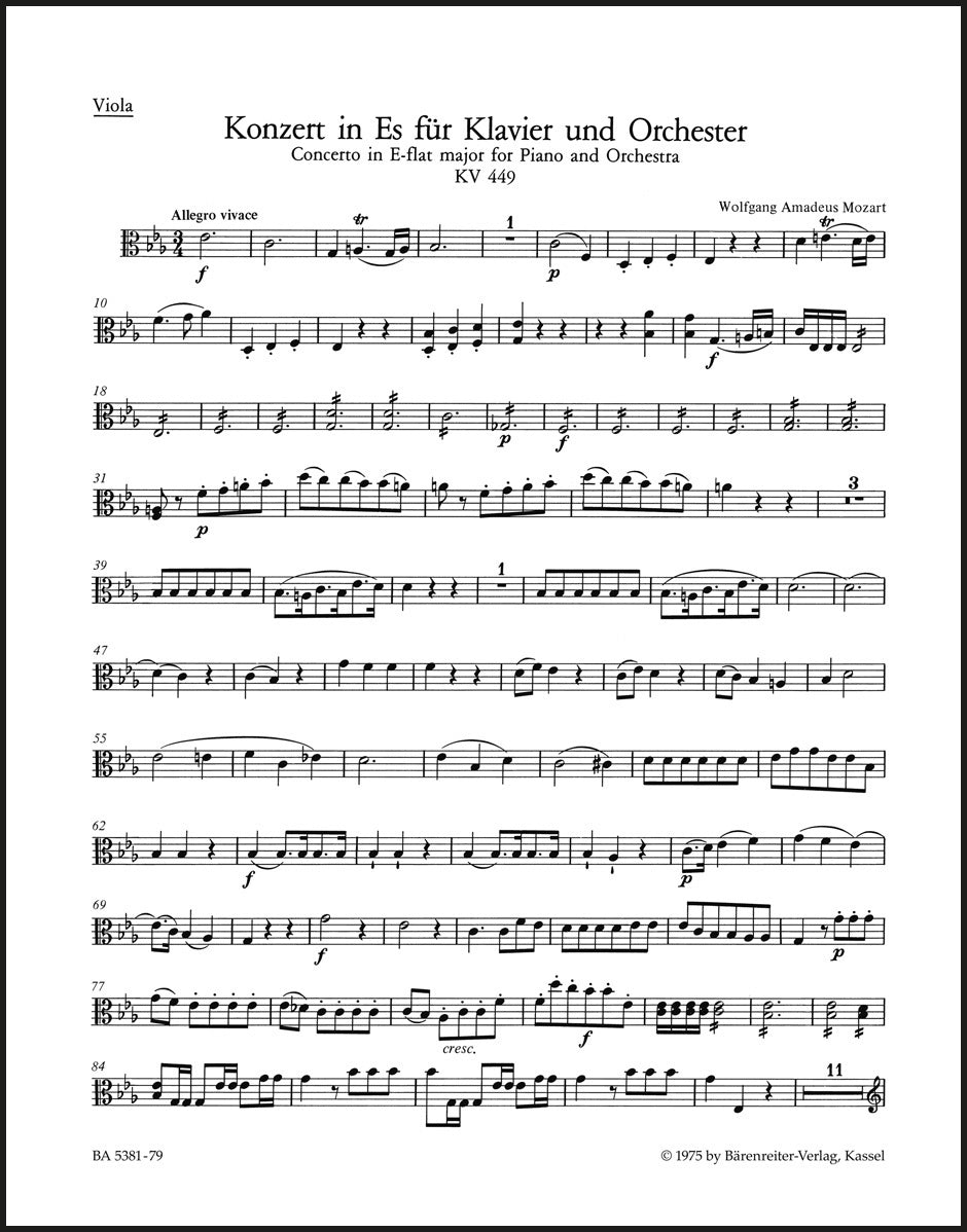 Mozart: Piano Concerto No. 14 in E-flat Major, K. 449