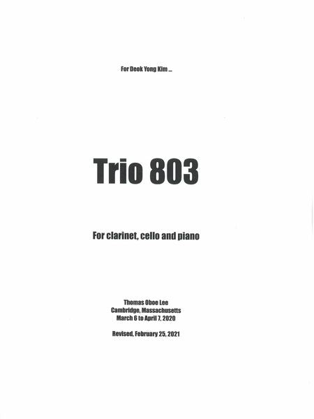 T.O. Lee: Trio 803