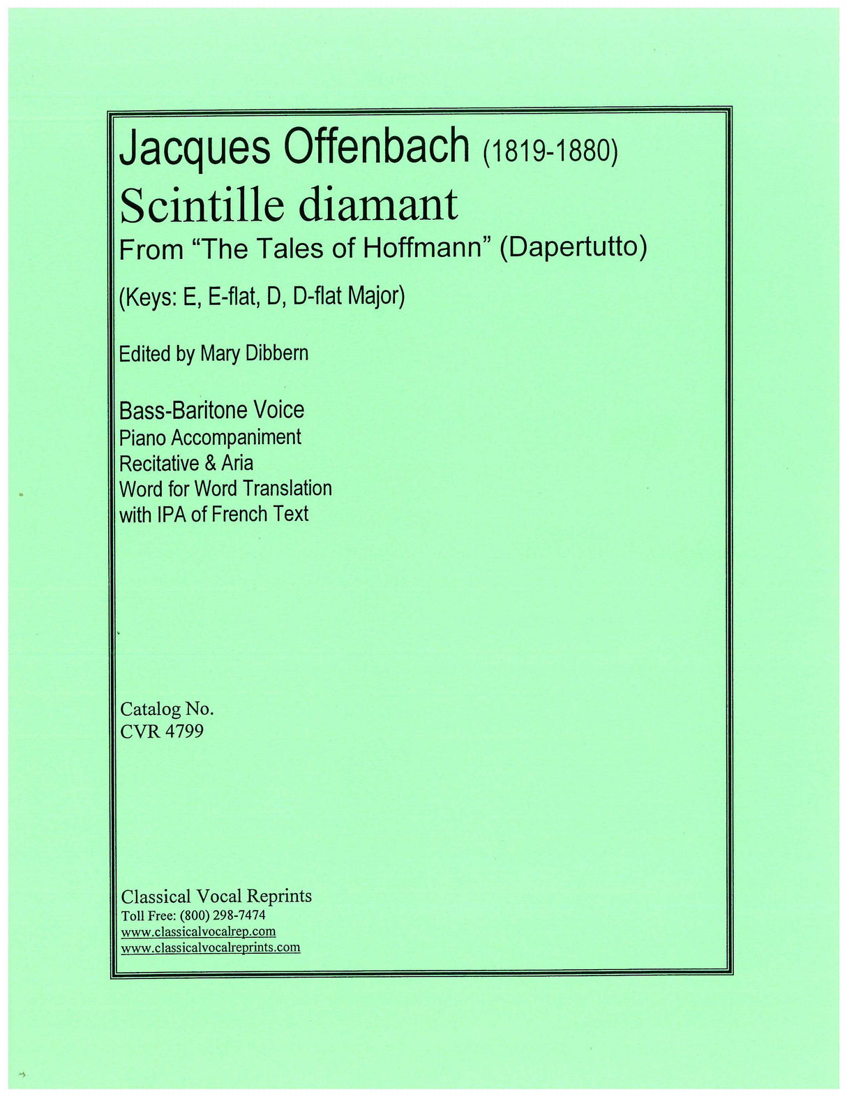 Offenbach: Scintille diamant