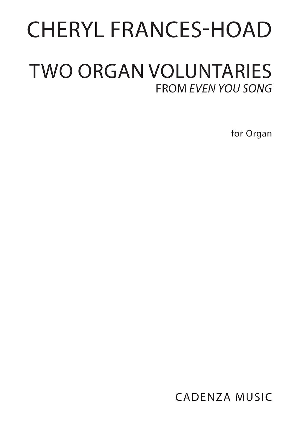 Frances-Hoad: Two Organ Voluntaries