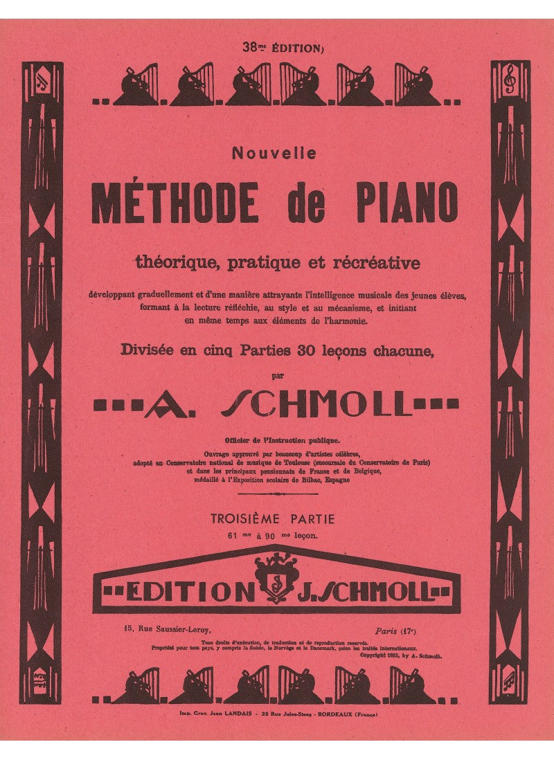Schmoll: Méthode de piano - Volume 3