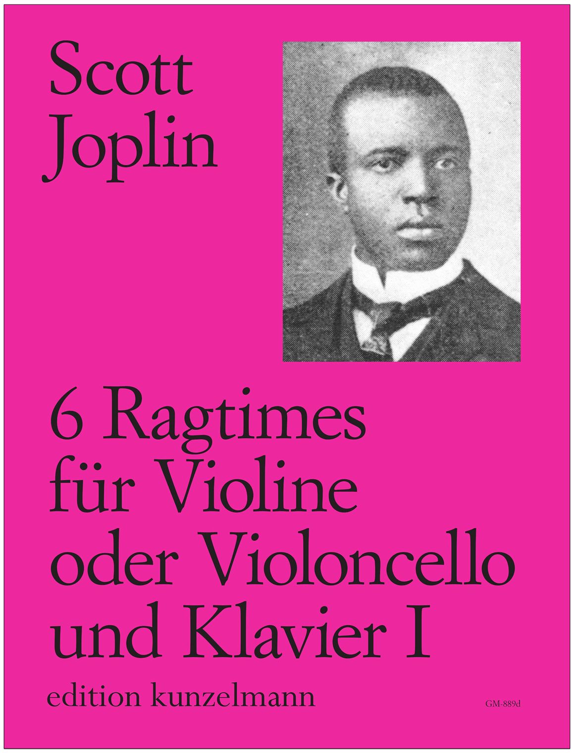 Joplin: 6 Ragtimes for Violin (or Cello) and Piano - Volume 1
