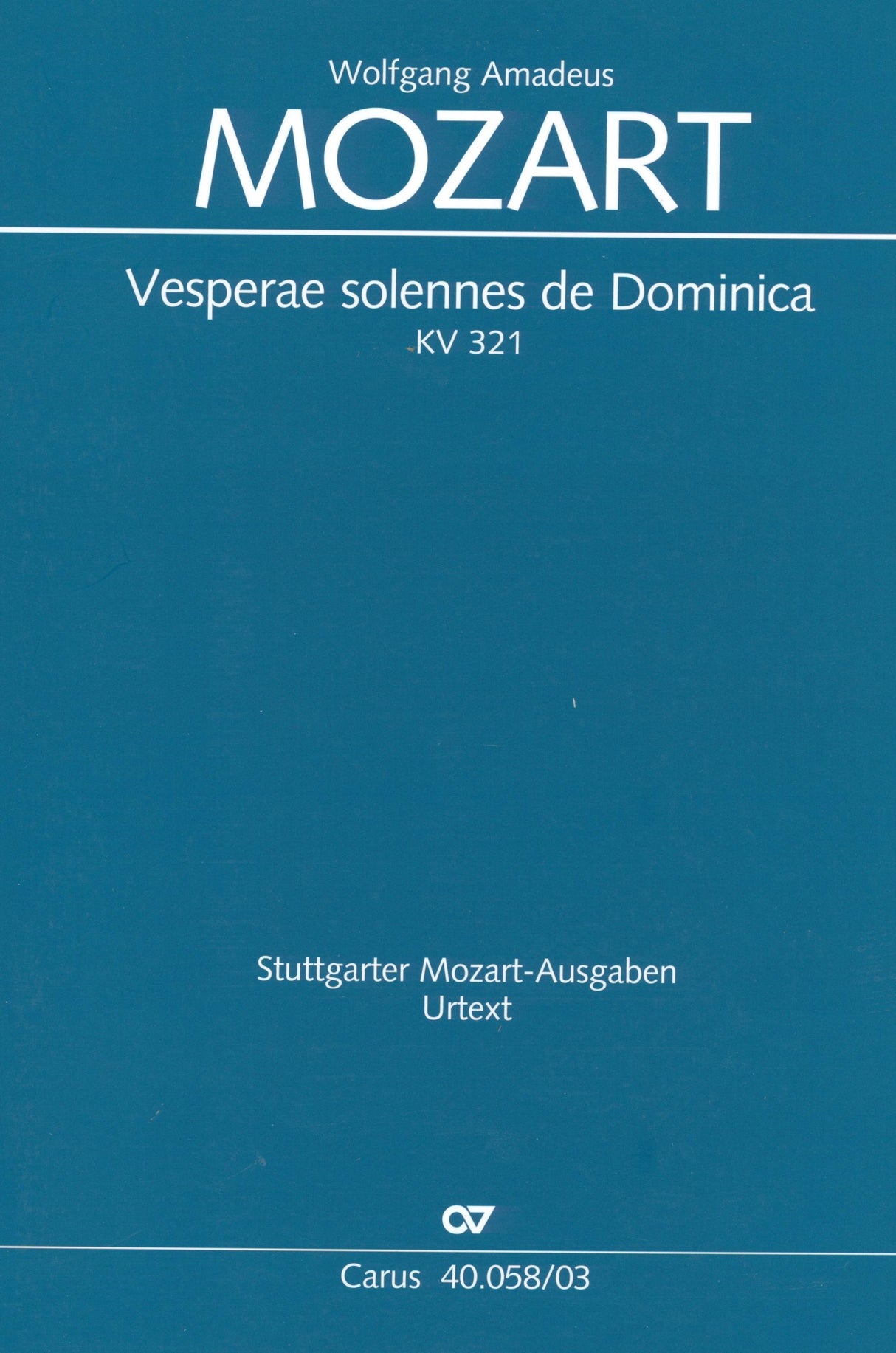 Mozart: Vesperae solennes de Dominica, K. 321