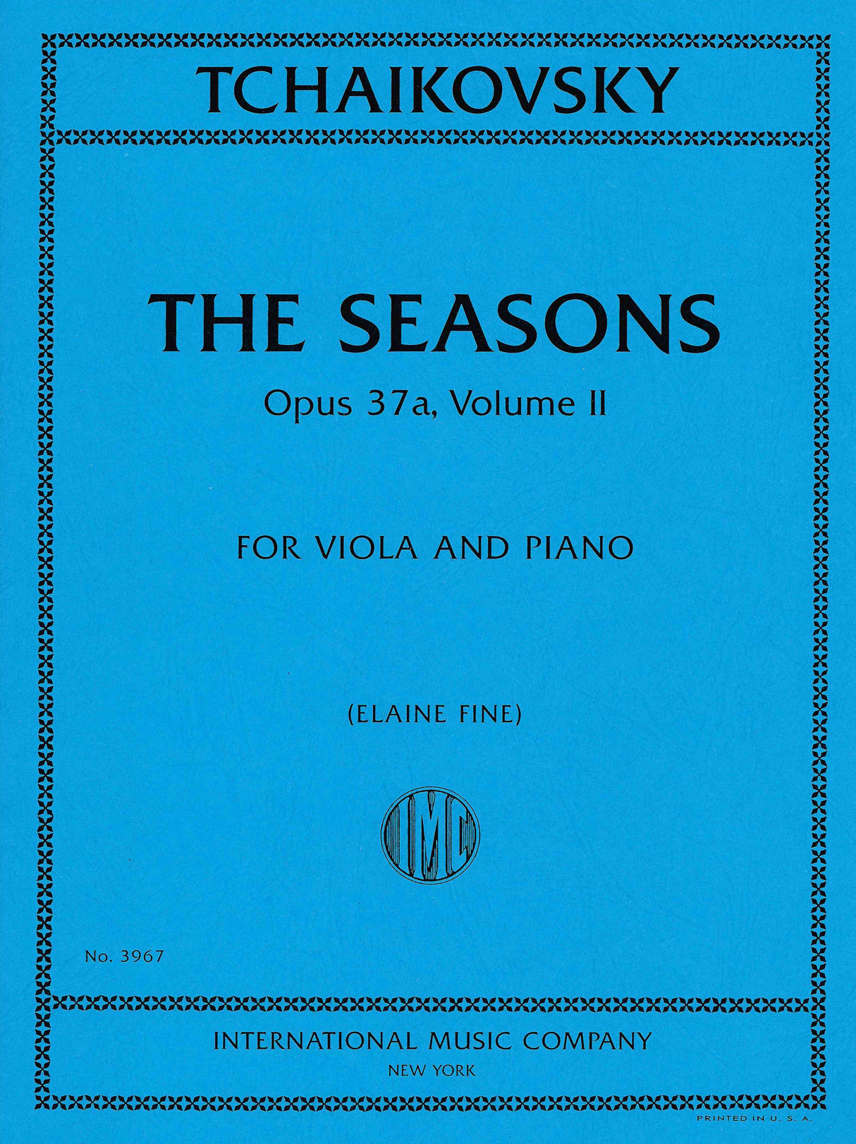Tchaikovsky: The Seasons, Op. 37a (arr. for viola & piano) - Volume 2