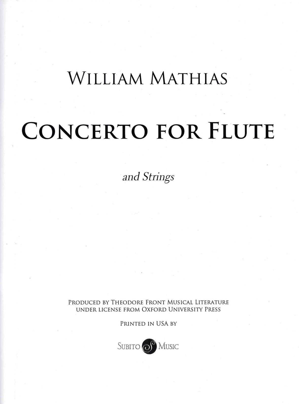 Mathias: Flute Concerto