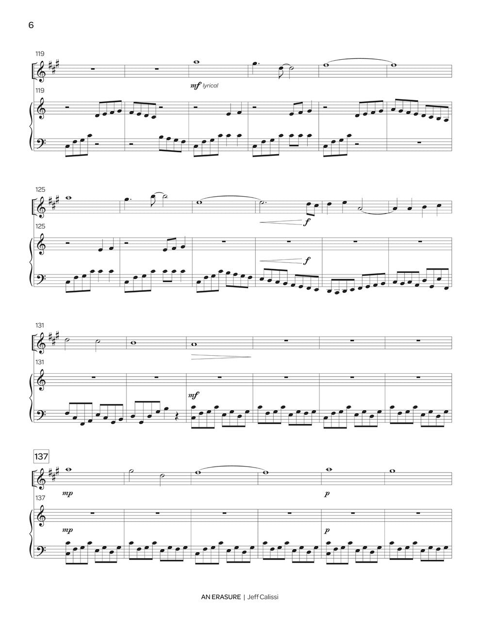 Calissi: An Erasure (Duet for Alto Sax & Marimba)