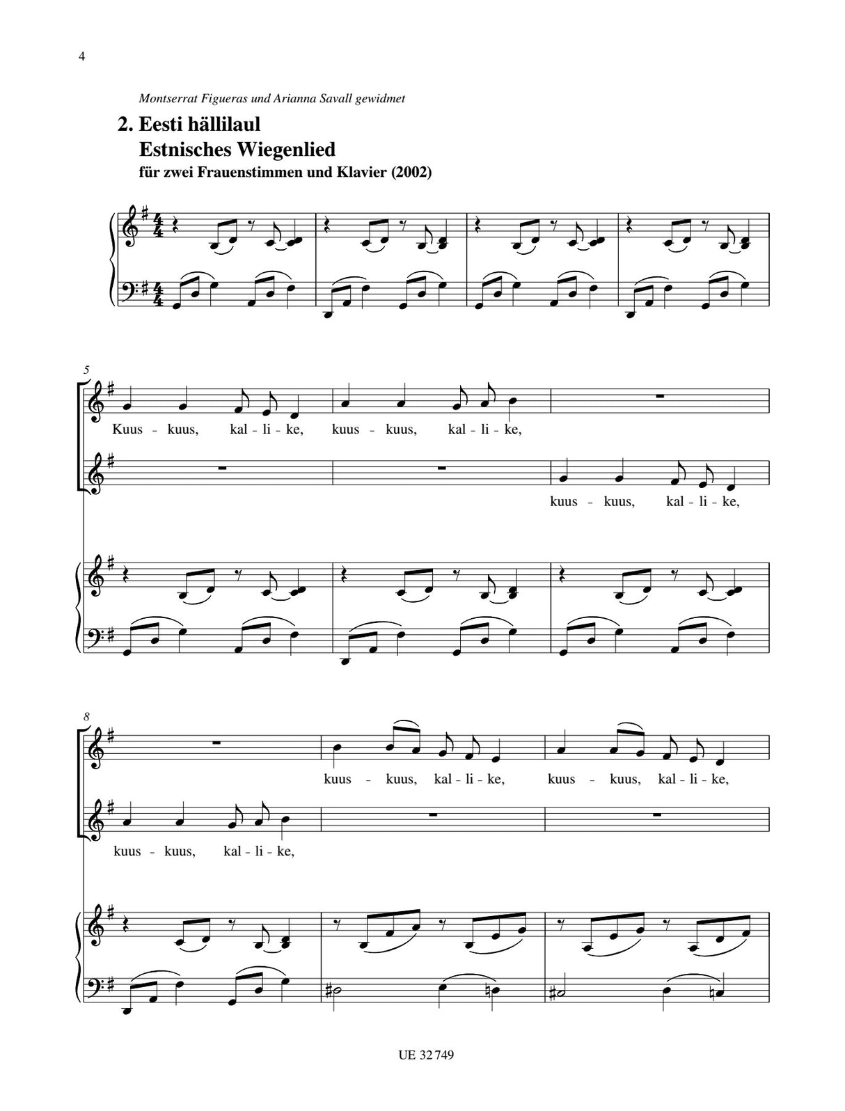 Pärt: Two Lullabies