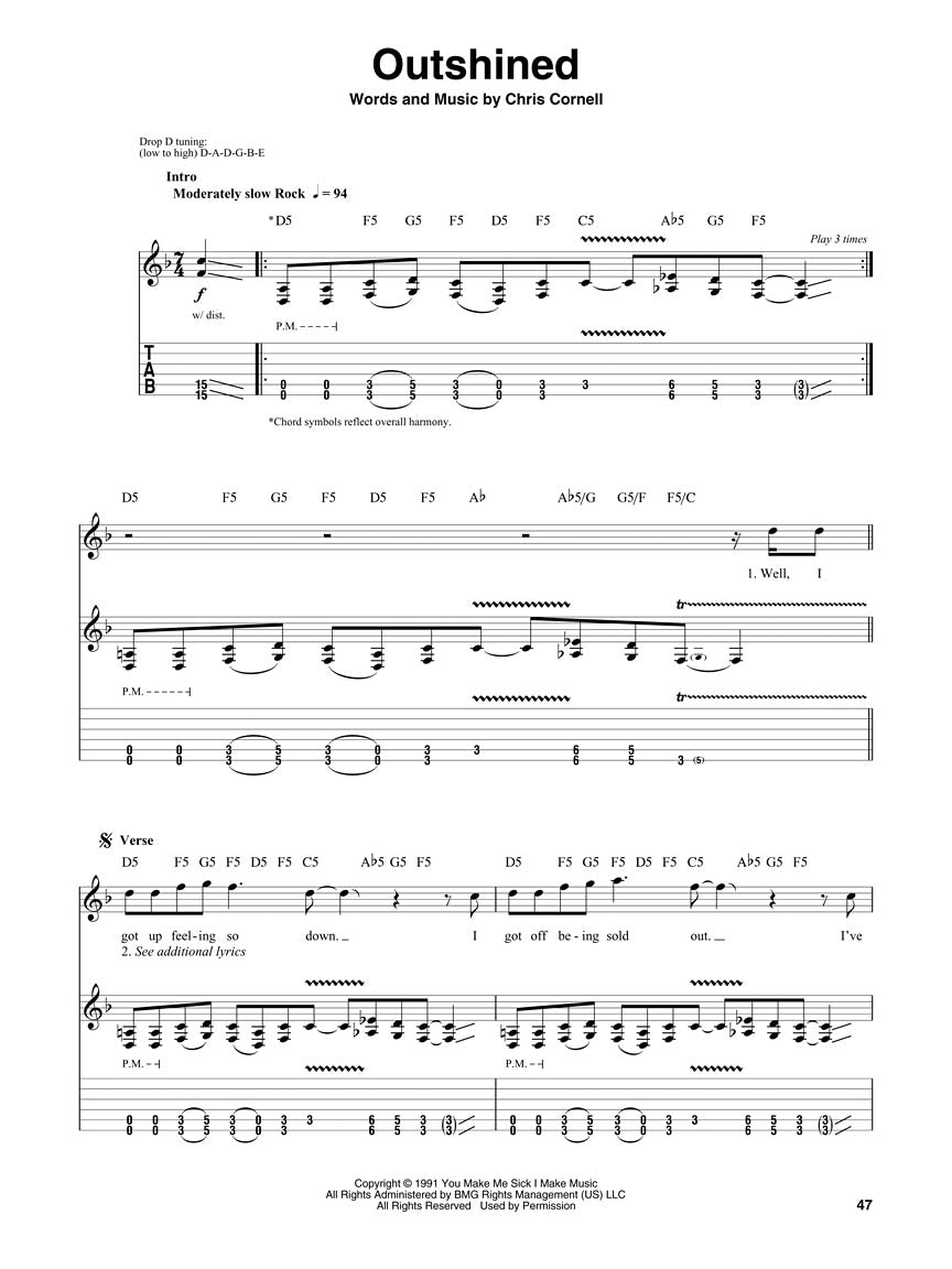 Soundgarden Guitar Play-along