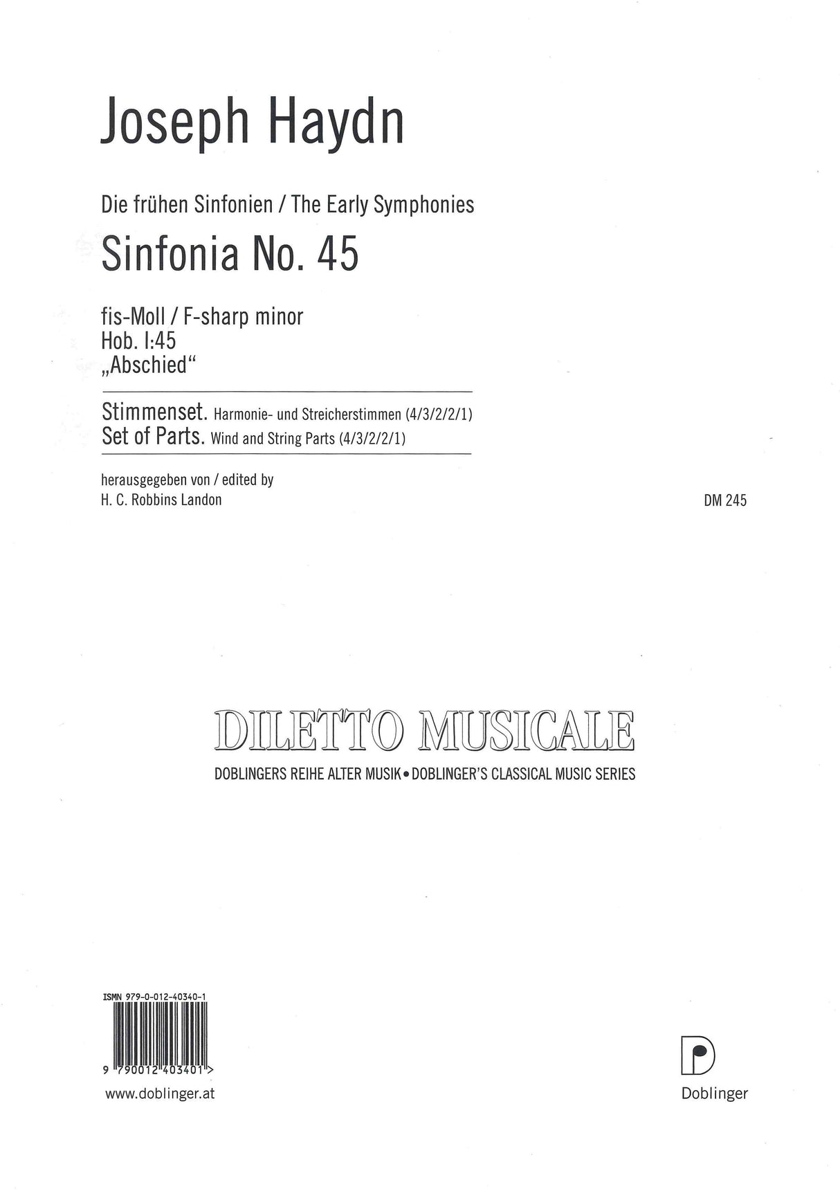 Haydn: Symphony in F-sharp Minor, Hob. I:45